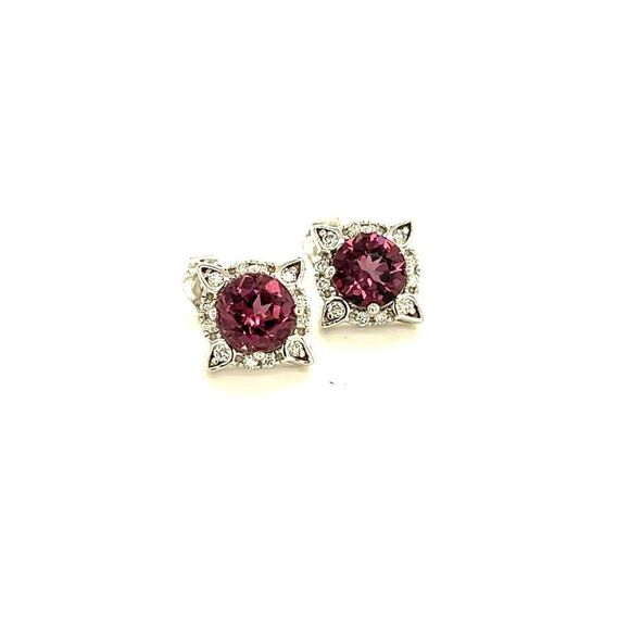 Natural Spinel Diamond Earrings 14k Y Gold 2.04 TCW Certified 211195 - Picture 5 of 9